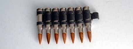 M60 bullet strip of 7 - Copper Silver w/X link